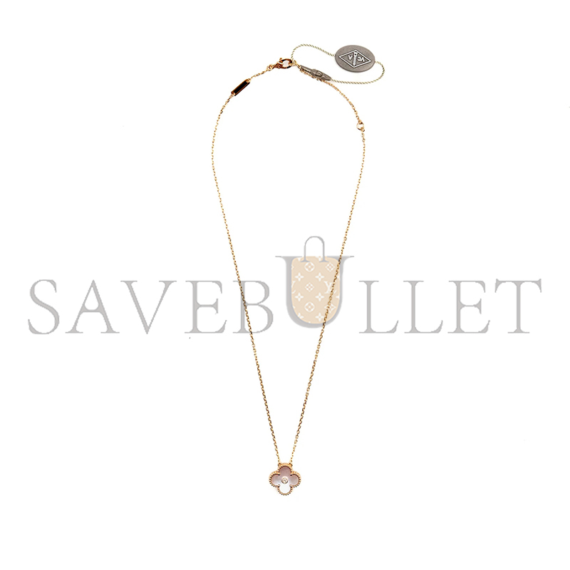 VAN CLEEF ARPELS 2025 HOLIDAY PENDANT PINK MOTHER OF PEARL ROSE GOLD